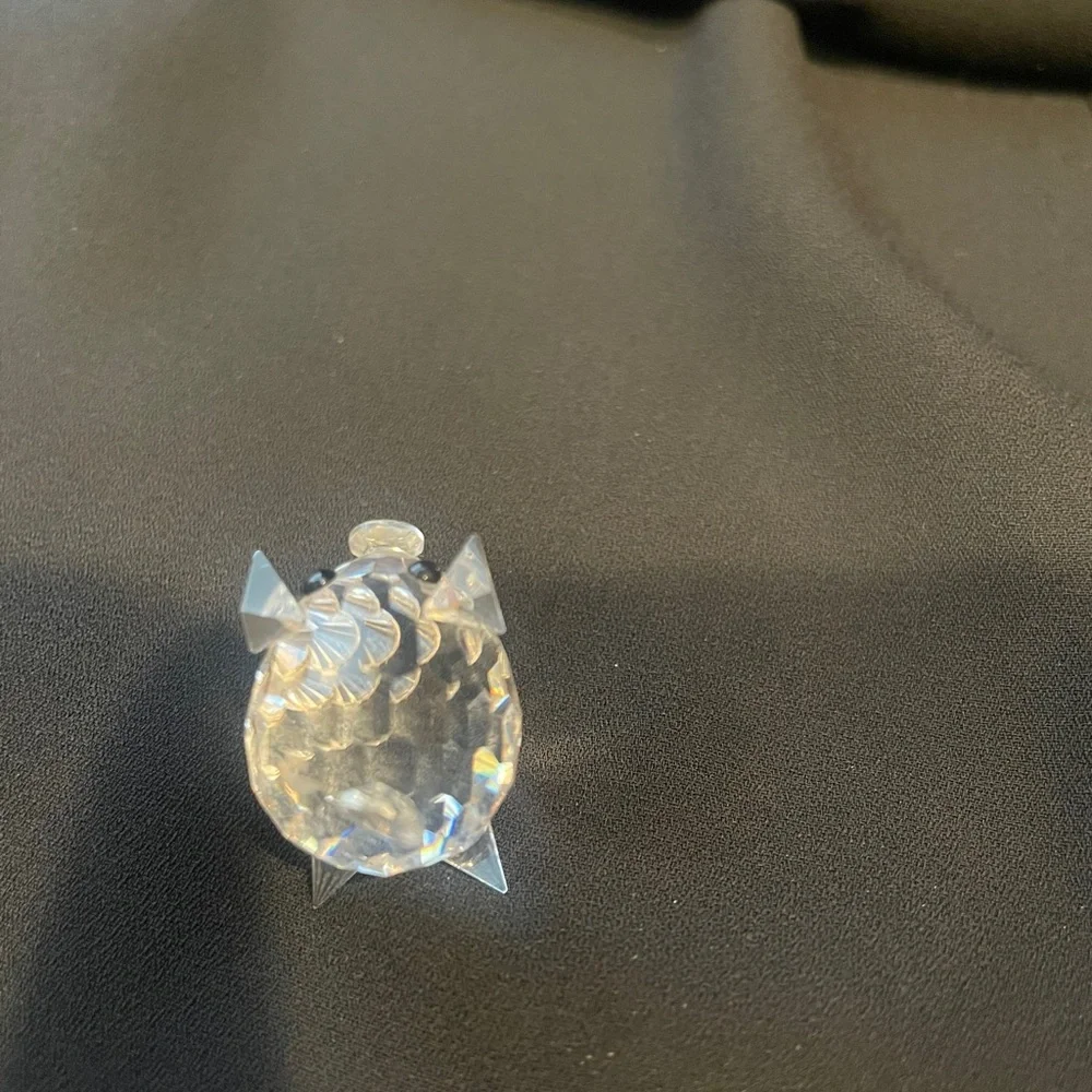 Swarovski Clear Crystal Mini Pig with Black Eyes